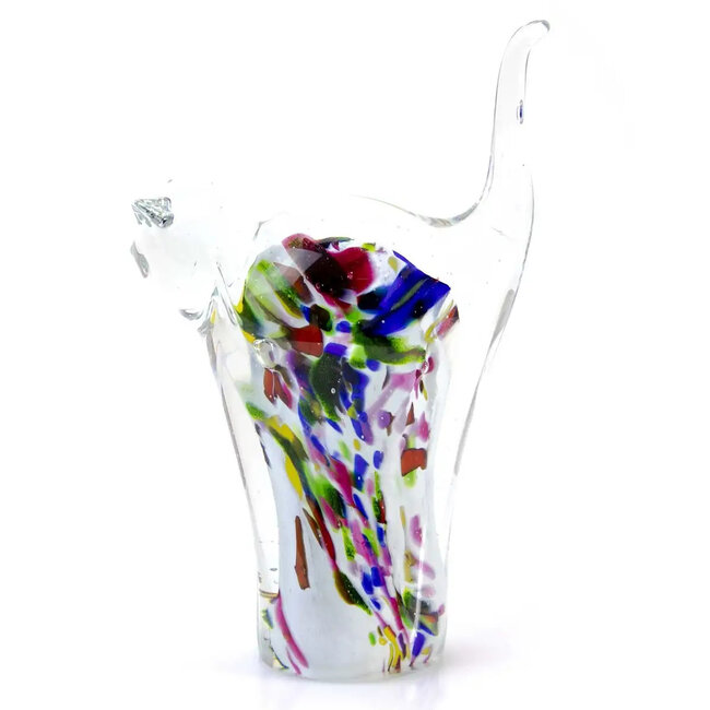 Glas Katze Mehrfarbig
