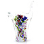 Glas Katze Mehrfarbig