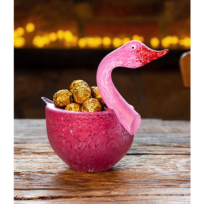 Glasstudio Borowski - Glazen zwaan Tender roze