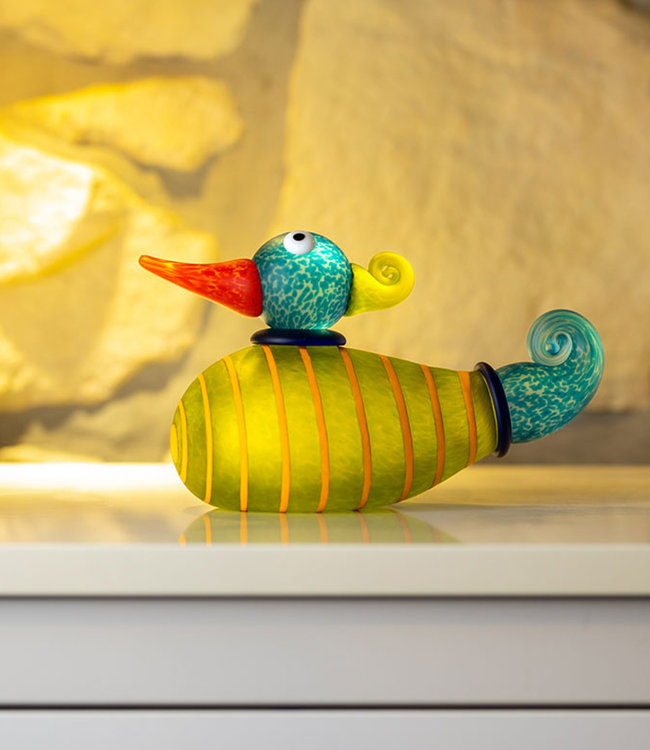 Borowski Studio Line Borowski glaskunst Dudley de Eend, lime