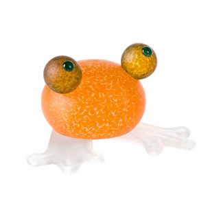Glasstudio Borowski Borowski Briefbeschwerer Frosch orange