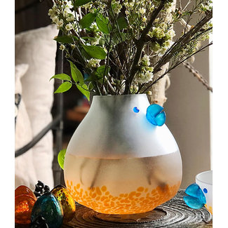 Glasstudio Borowski Borowski vaas Chicka blauwe snavel