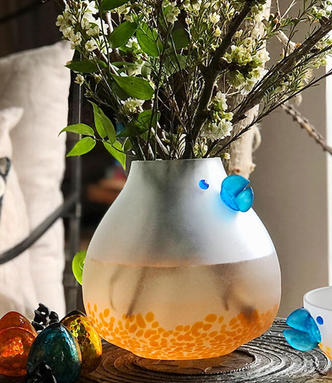 Glasstudio Borowski Borowski vase Chicka blauer Schnabel