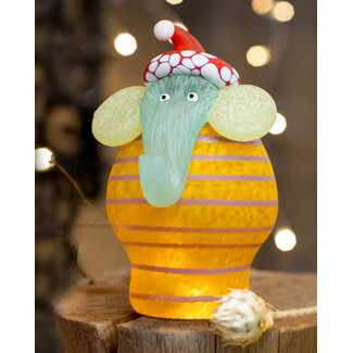 Glasstudio Borowski Borowski kerstobject Christmas Jumbo geel