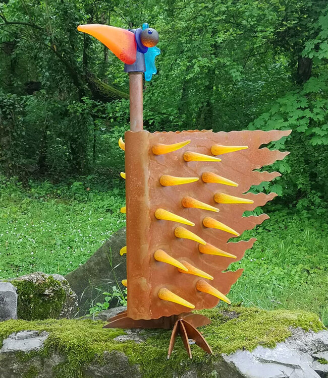 Glasstudio Borowski Gartenobjekt Feuervogel