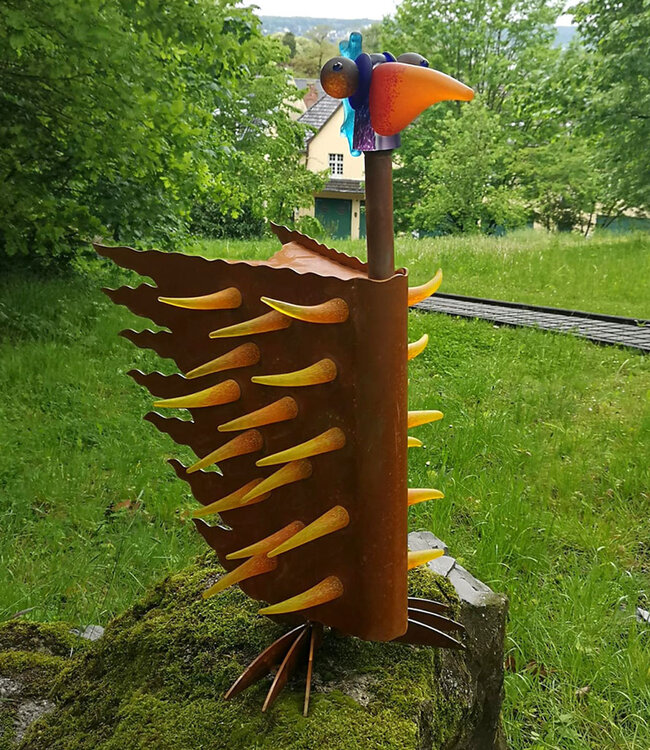 Glasstudio Borowski Gartenobjekt Feuervogel