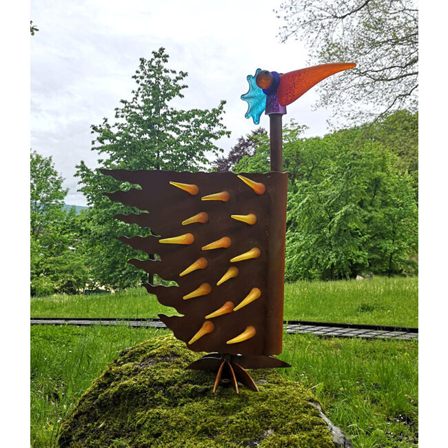 Glasstudio Borowski Gartenobjekt Feuervogel