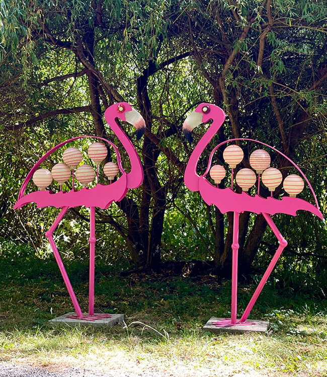 Borowski Glas tuinobject Flamingo
