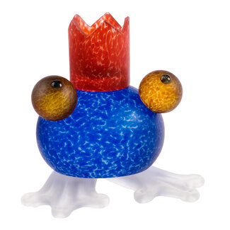 Glasstudio Borowski Borowski Kerzenhalter Frosch blau