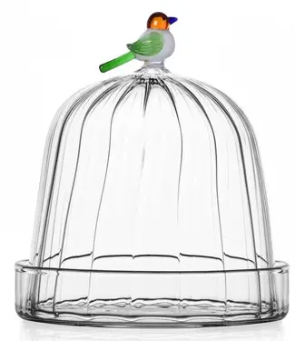 Ichendorf Milano Ichendorf - Animal Farm - glazen stolp Vogel 14cm