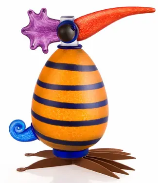 Glasstudio Borowski Borowski tuinsculptuur Gonzo oranje