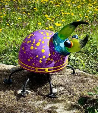 Glasstudio Borowski Borowski tuinlamp Herkules Bug violet