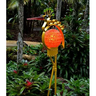 Glasstudio Borowski Borowski Lichtobjekt Heron rot-orange