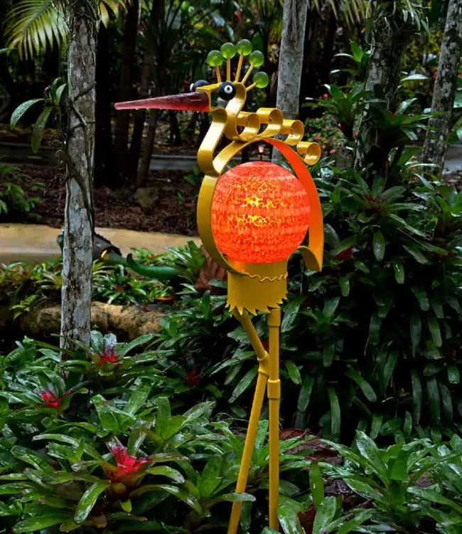 Glasstudio Borowski Borowski Lichtobjekt Heron rot-orange