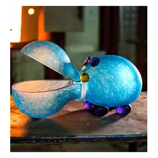 Glasstudio Borowski Borowski schaal Hippo blauw