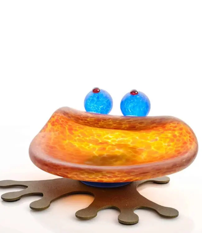 Glasstudio Borowski Borowski schaal Hopper amber