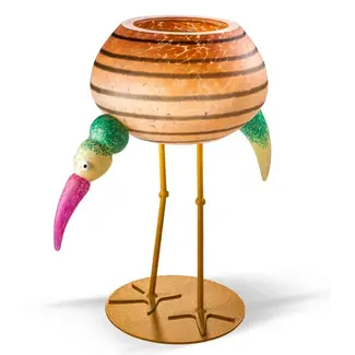 Glasstudio Borowski Borowski schale/Kerzenhalter Ibis Pfirsich