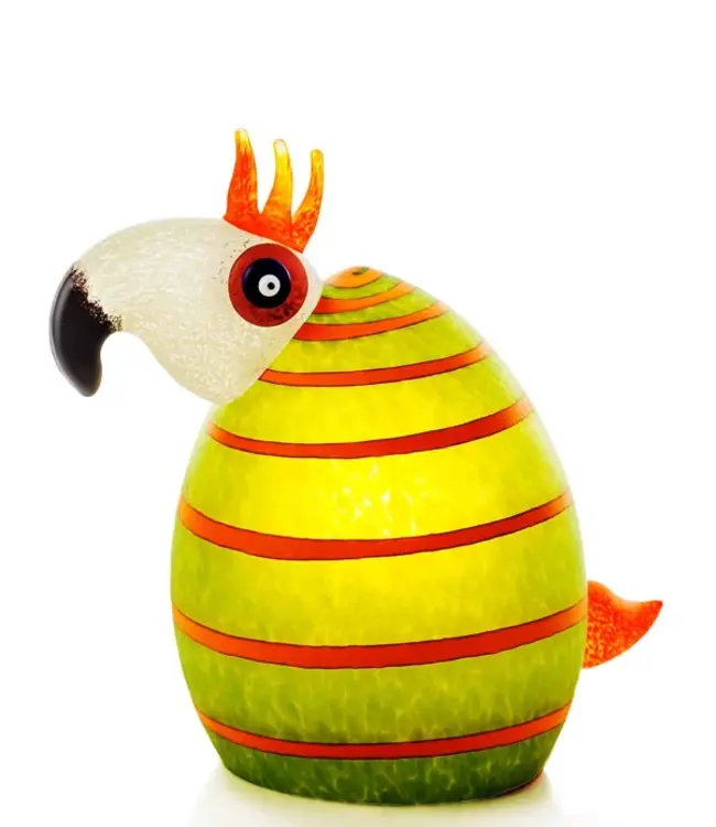 Glasstudio Borowski Borowski Glas tafellamp Kakadu lime