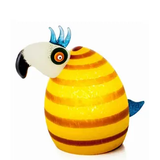 Glasstudio Borowski Borowski Glas Tischleuchte Kakadu Gelb