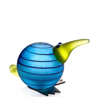 Glasstudio Borowski Borowski presse-papier Kiwi blauw