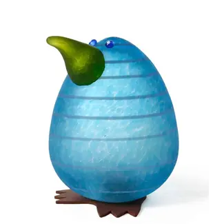 Borowski Studio Line Borowski - Glazen presse papier KIWI EGG, blauw