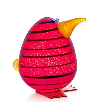 Glasstudio Borowski Borowski paperweight Kiwi Egg rood