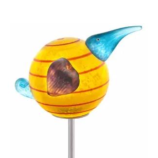 Borowski Outdoor Objects Borowski - Glazen vogel tuinprikker KIWI STICK, geel