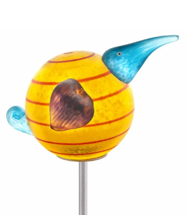 Borowski Outdoor Objects Borowski Glas tuinsteker vogel KIWI STICK, geel