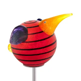 Glasstudio Borowski Borowski tuinsteker Kiwi Stick rood