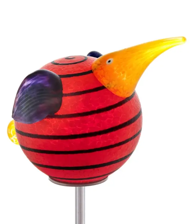 Borowski Outdoor Objects Borowski Glas tuinsteker vogel KIWI STICK,rood