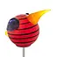 Borowski Outdoor Objects Borowski - Glazen vogel tuinprikker KIWI STICK,rood