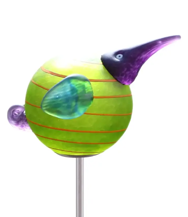 Borowski Outdoor Objects Borowski Glas tuinsteker vogel KIWI STICK, lime