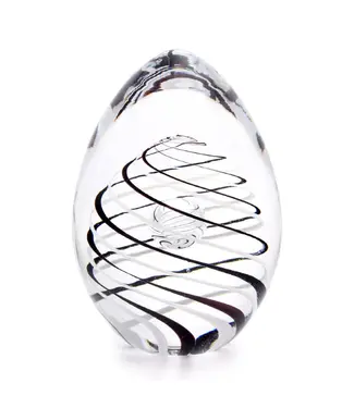 ArtCristal Bohemia Tsjechië ArtCristal - Kristallen paperweight Egg spiral