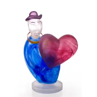 Glasstudio Borowski Borowski art object Love Messenger blauw