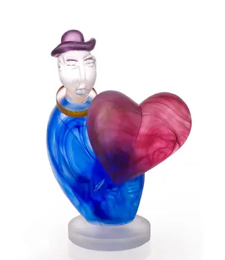 Glasstudio Borowski Borowski Kunstobjekt Love Messenger blau