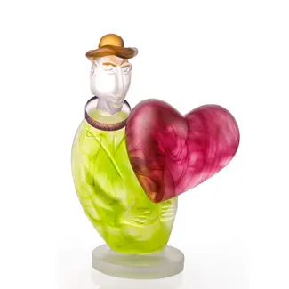 Glasstudio Borowski Borowski art object Love Messenger lime