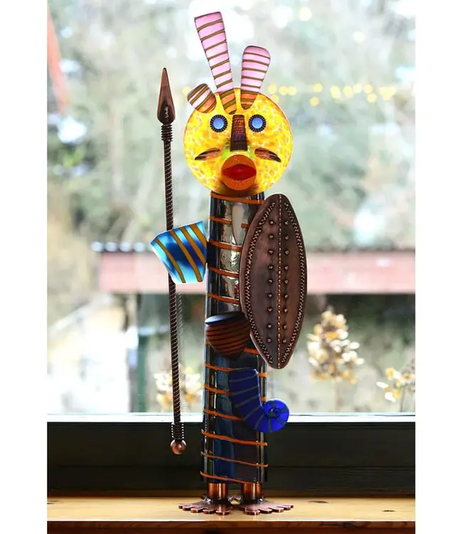 Borowski glaskunst skulptur Massai schwarz