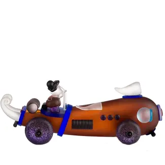 Glasstudio Borowski Borowski art object Retro Car amber