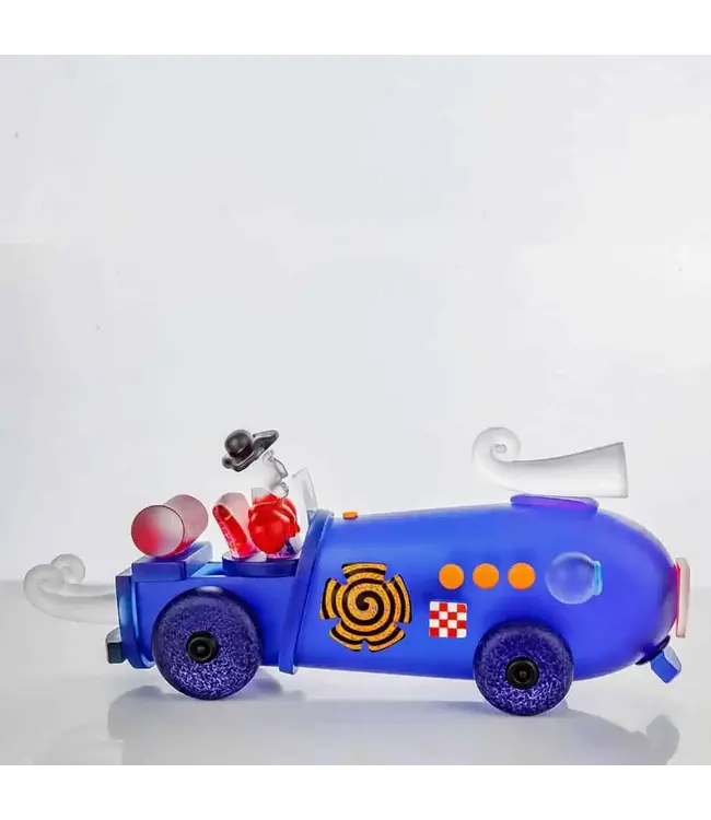 Borowski Kunstobjekt Retro-Auto blau