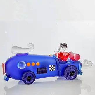Glasstudio Borowski Borowski art object Retro Car blauw