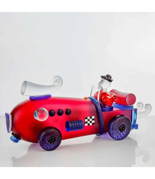 Borowski Kunstobjekt Retro-Auto rot