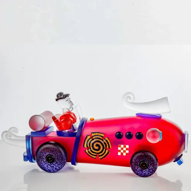 Borowski Kunstobjekt Retro-Auto rot