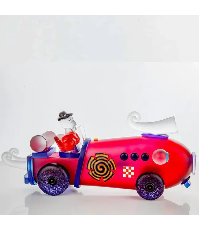 Borowski Kunstobjekt Retro-Auto rot