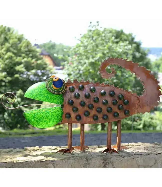 Glasstudio Borowski Borowski tuinsculptuur Chameleon