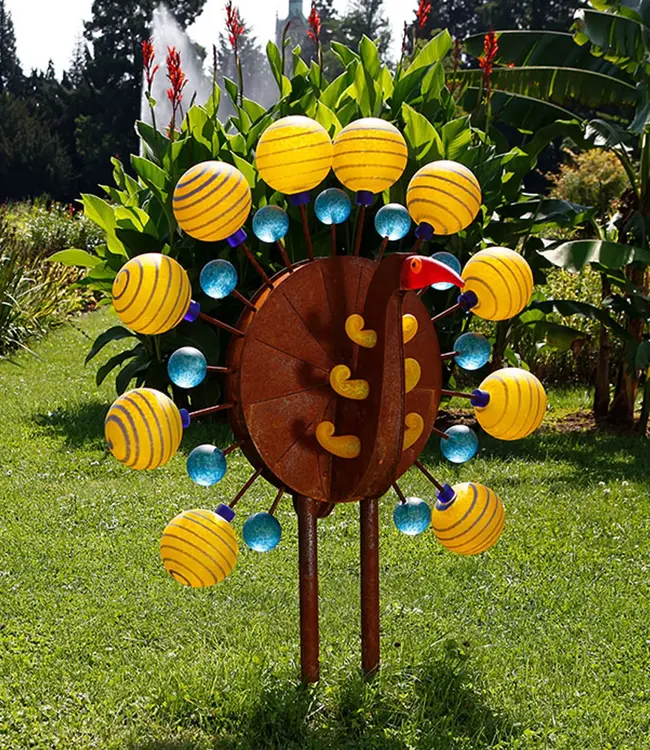 Borowski tuinkunst Pavo | glas & cortenstaal