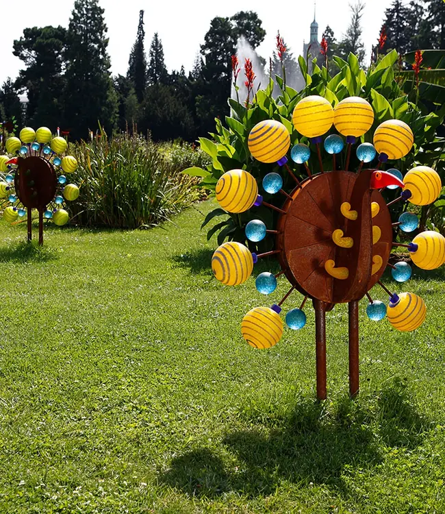 Borowski tuinkunst Pavo | glas & cortenstaal