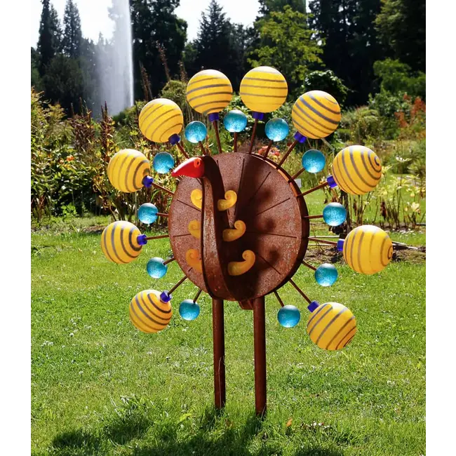 Borowski tuinkunst Pavo | glas & cortenstaal
