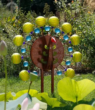 Glasstudio Borowski Borowski tuinsculptuur Pavo lime