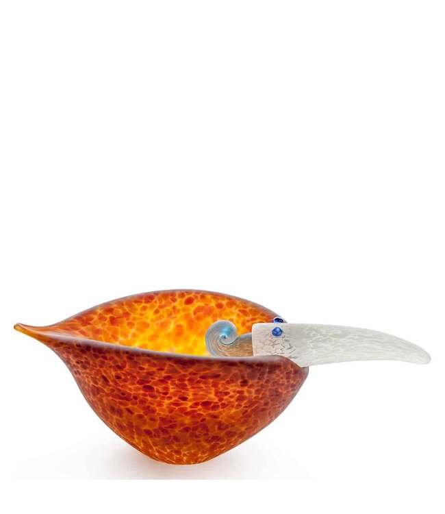 Glasstudio Borowski Borowski schaal Tweedy amber