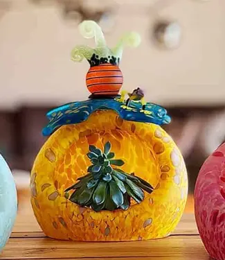 Glasstudio Borowski Borowski schaal Tutti Frutti geel